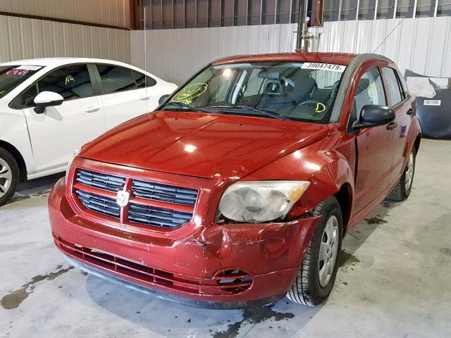 1B3HB28A19D251705 - 2009 DODGE CALIBER SE RED photo 2