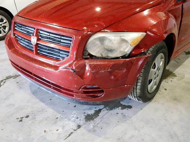 1B3HB28A19D251705 - 2009 DODGE CALIBER SE RED photo 9