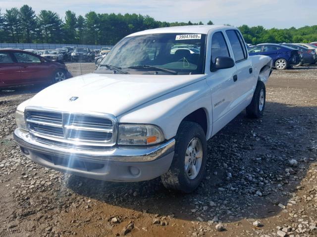 1B7GL2AX11S202543 - 2001 DODGE DAKOTA QUA WHITE photo 2