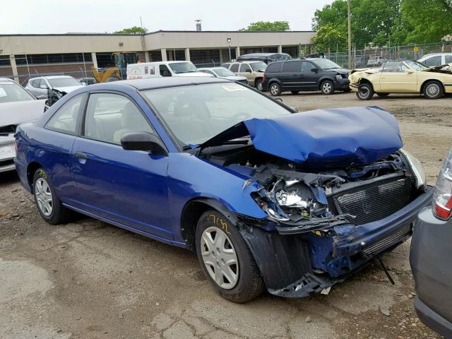 1HGEM22154L006913 - 2004 HONDA CIVIC DX V BLUE photo 1