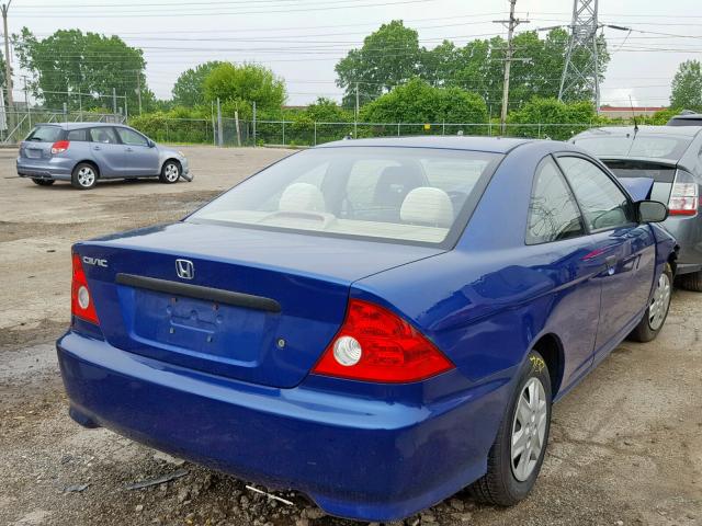 1HGEM22154L006913 - 2004 HONDA CIVIC DX V BLUE photo 4