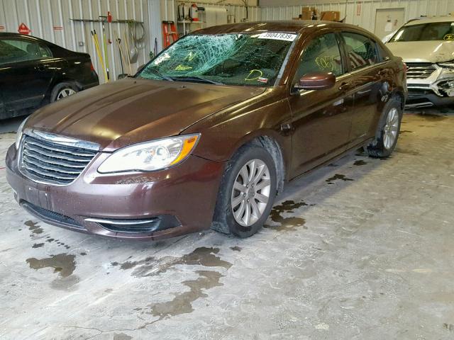 1C3CCBBB3CN226513 - 2012 CHRYSLER 200 TOURIN BROWN photo 2