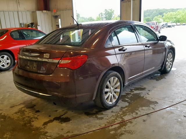 1C3CCBBB3CN226513 - 2012 CHRYSLER 200 TOURIN BROWN photo 4