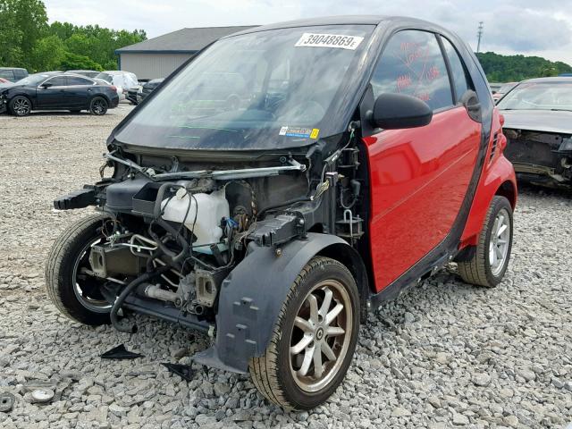 WMEEJ31X99K306925 - 2009 SMART FORTWO PUR RED photo 2