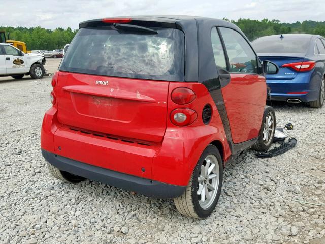 WMEEJ31X99K306925 - 2009 SMART FORTWO PUR RED photo 4