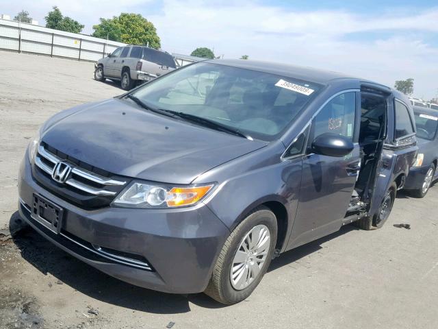 5FNRL5H25GB137075 - 2016 HONDA ODYSSEY LX GRAY photo 2