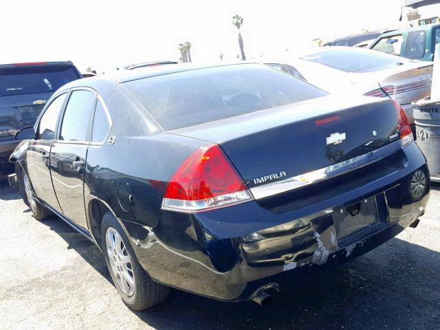 2G1WS583081295058 - 2008 CHEVROLET IMPALA POL BLACK photo 3