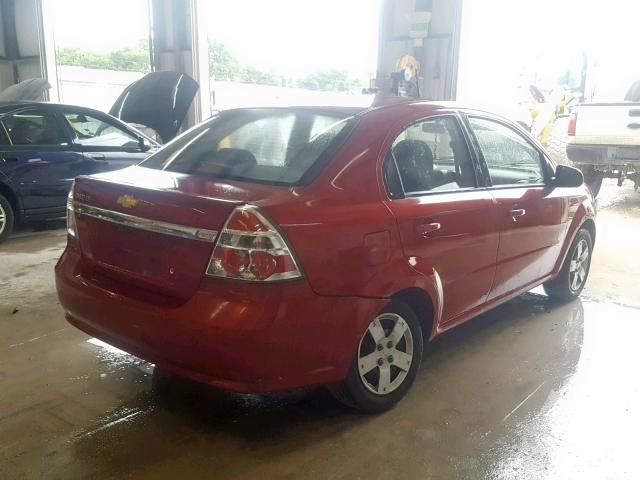 KL1TD5DE7BB241878 - 2011 CHEVROLET AVEO LS RED photo 4