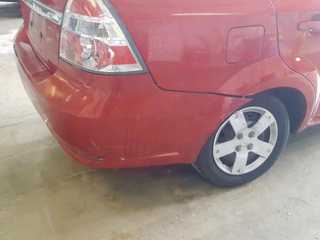 KL1TD5DE7BB241878 - 2011 CHEVROLET AVEO LS RED photo 9