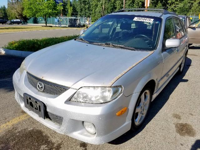 JM1BJ245821463198 - 2002 MAZDA PROTEGE PR SILVER photo 2