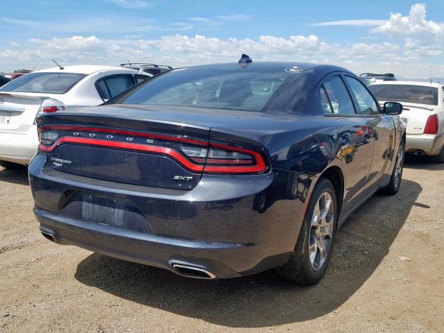 2C3CDXJG3GH267892 - 2016 DODGE CHARGER SX BLUE photo 4