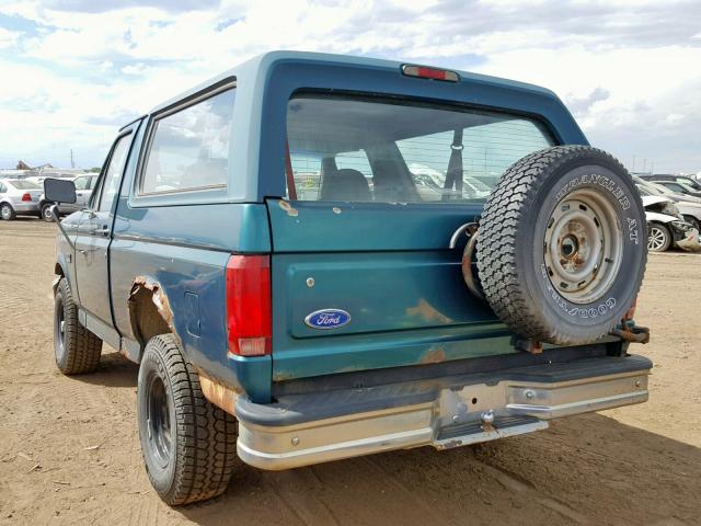 1FMEU15N6TLB63335 - 1996 FORD BRONCO U10 GREEN photo 3