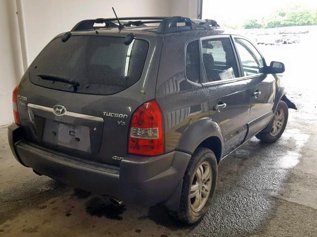 KM8JN72D27U667844 - 2007 HYUNDAI TUCSON SE GRAY photo 4