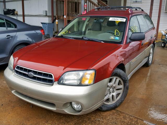 4S3BH665127633561 - 2002 SUBARU LEGACY OUT RED photo 2