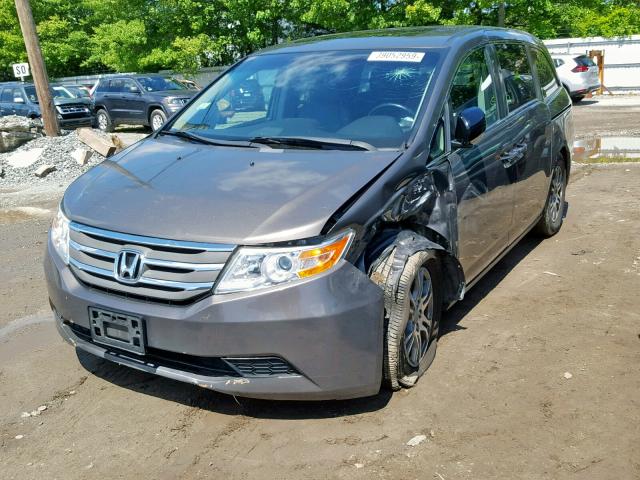 5FNRL5H62BB026799 - 2011 HONDA ODYSSEY EX GRAY photo 2