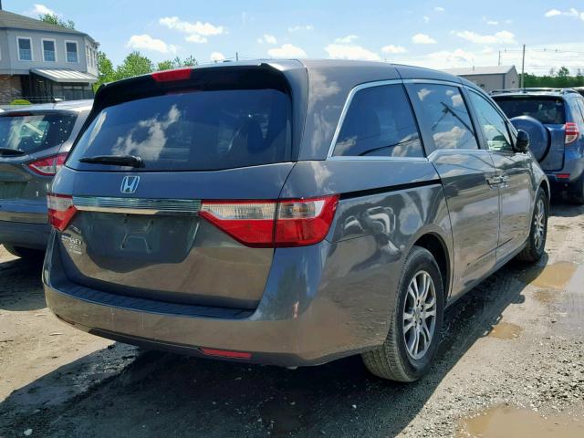 5FNRL5H62BB026799 - 2011 HONDA ODYSSEY EX GRAY photo 4