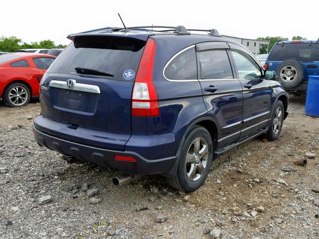 5J6RE48798L038977 - 2008 HONDA CR-V EXL BLUE photo 4