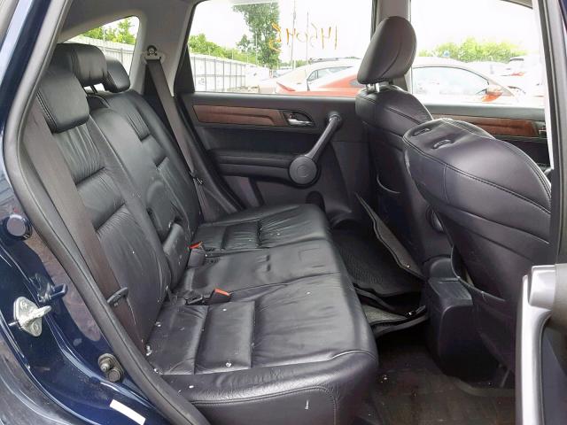 5J6RE48798L038977 - 2008 HONDA CR-V EXL BLUE photo 6