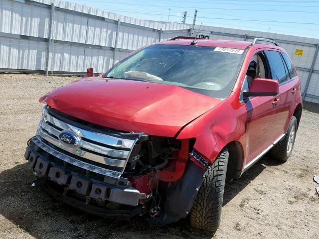 2FMDK48C28BB21314 - 2008 FORD EDGE SEL RED photo 2