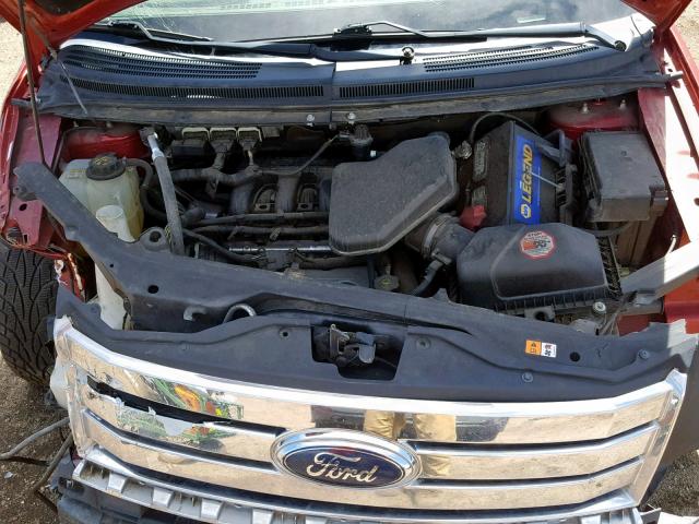 2FMDK48C28BB21314 - 2008 FORD EDGE SEL RED photo 7