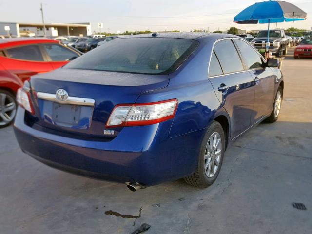 4T1BB3EK9AU112073 - 2010 TOYOTA CAMRY HYBR BLUE photo 4