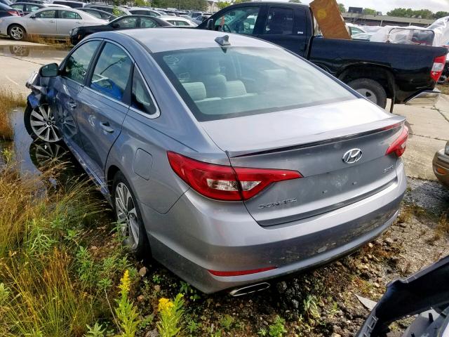 5NPE34AF1HH530998 - 2017 HYUNDAI SONATA SPO SILVER photo 3