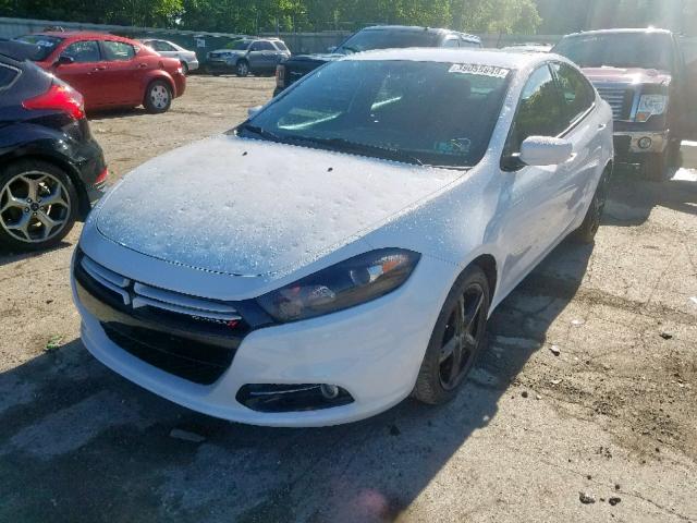 1C3CDFBH8DD135754 - 2013 DODGE DART SXT WHITE photo 2