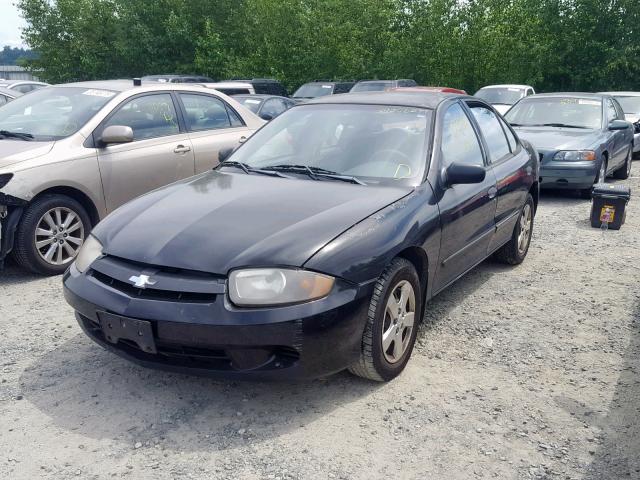 1G1JF52F337211408 - 2003 CHEVROLET CAVALIER L BLACK photo 2