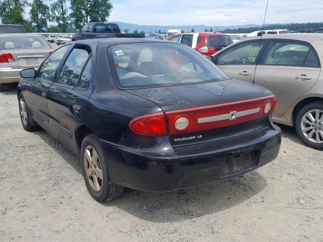 1G1JF52F337211408 - 2003 CHEVROLET CAVALIER L BLACK photo 3