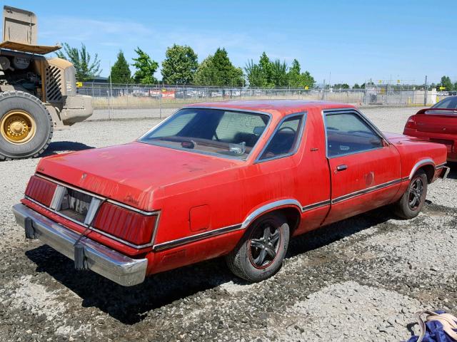 1FABP22B1BK105223 - 1981 FORD FAIRMONT F RED photo 4
