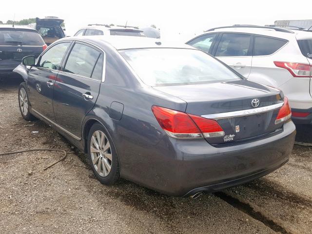 4T1BK3DB0BU390301 - 2011 TOYOTA AVALON BAS GRAY photo 3