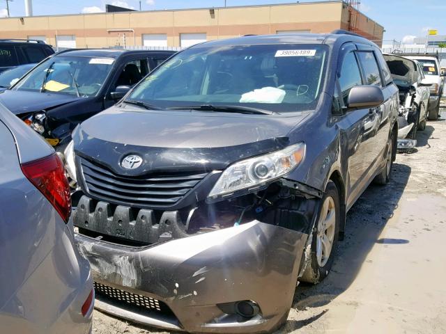 5TDZK3DC7BS080405 - 2011 TOYOTA SIENNA GRAY photo 2