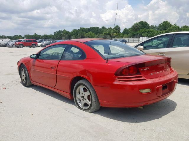 4B3AG42G02E037444 - 2002 DODGE STRATUS SE RED photo 3