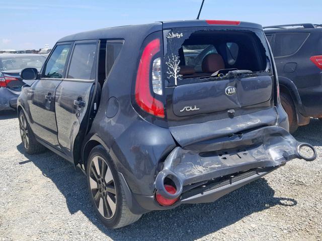 KNDJX3A50F7136415 - 2015 KIA SOUL ! GRAY photo 3