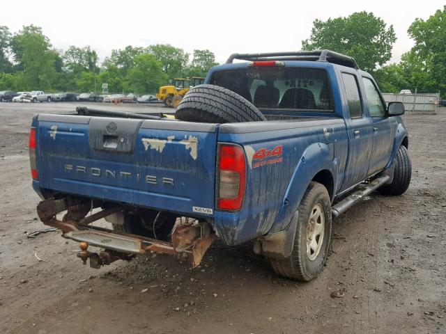 1N6ED29Y44C404452 - 2004 NISSAN FRONTIER C BLUE photo 4