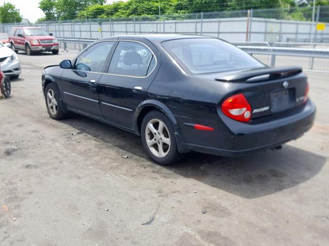 JN1CA31A01T314804 - 2001 NISSAN MAXIMA GXE BLACK photo 3