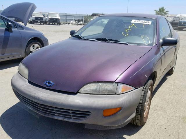 1G1JC124XWM105530 - 1998 CHEVROLET CAVALIER B PURPLE photo 2