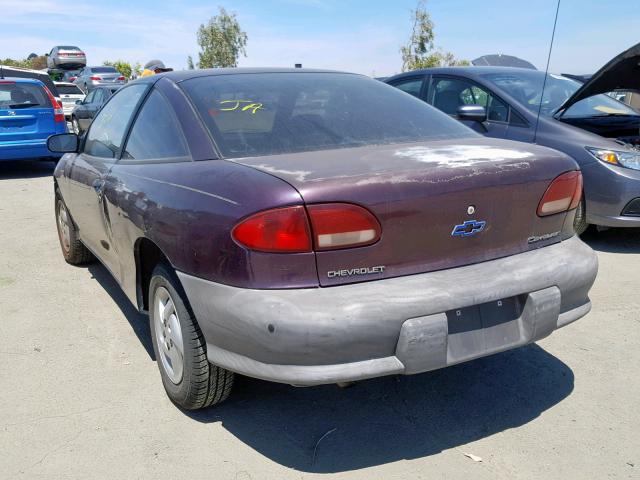 1G1JC124XWM105530 - 1998 CHEVROLET CAVALIER B PURPLE photo 3