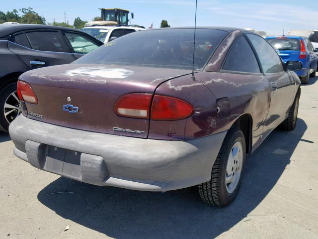 1G1JC124XWM105530 - 1998 CHEVROLET CAVALIER B PURPLE photo 4