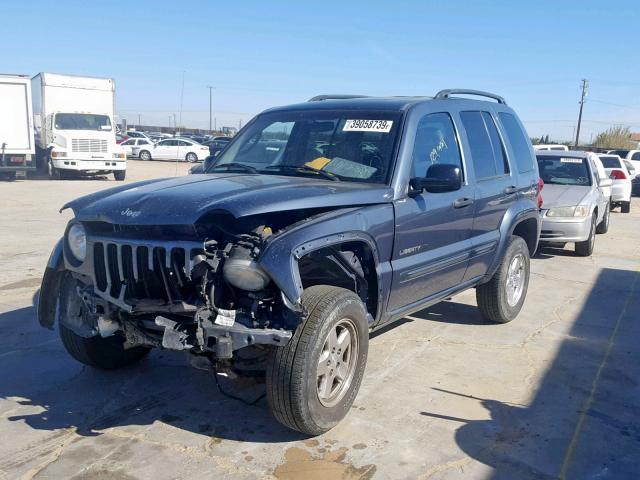 1J4GK58K12W295762 - 2002 JEEP LIBERTY LI BLUE photo 2