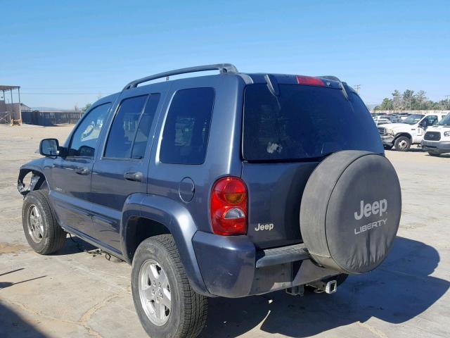 1J4GK58K12W295762 - 2002 JEEP LIBERTY LI BLUE photo 3