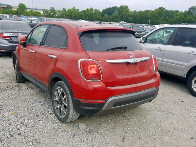 ZFBCFXCTXGP378955 - 2016 FIAT 500X TREKK RED photo 3