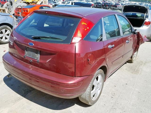 1FAHP37N17W147586 - 2007 FORD FOCUS ZX5 RED photo 4