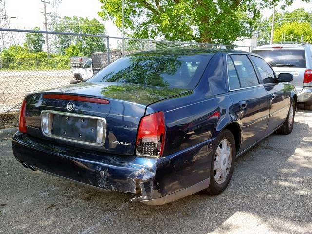 1G6KD54Y53U208725 - 2003 CADILLAC DEVILLE BLUE photo 4