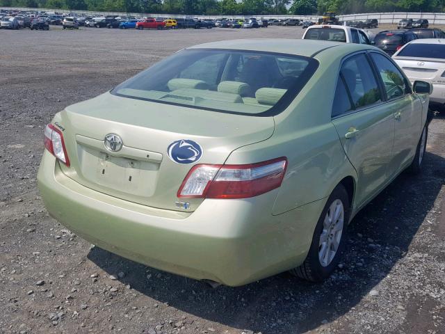 4T1BB46K99U074330 - 2009 TOYOTA CAMRY HYBR GREEN photo 4