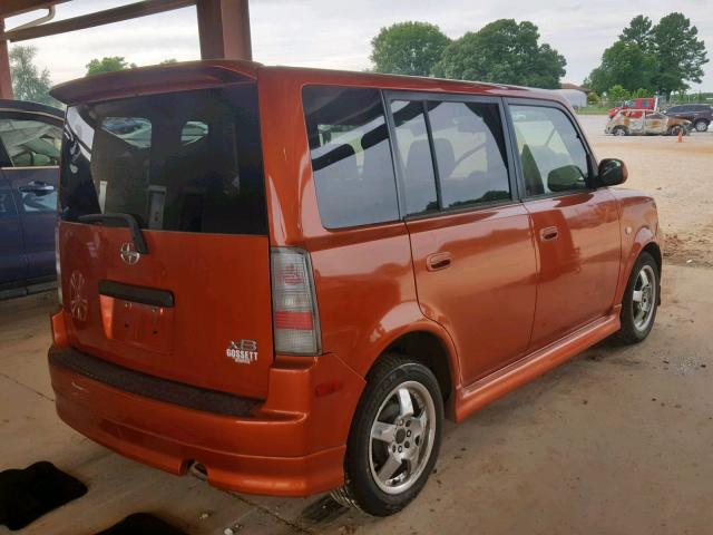 JTLKT324240163230 - 2004 TOYOTA SCION XB ORANGE photo 4