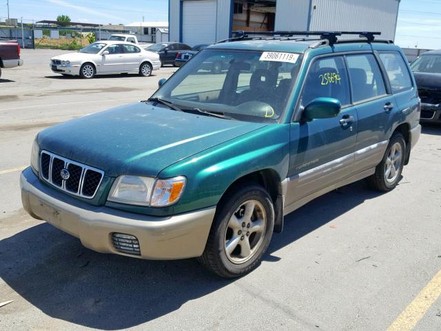 JF1SF65521H725672 - 2001 SUBARU FORESTER S GREEN photo 2