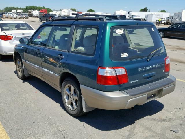 JF1SF65521H725672 - 2001 SUBARU FORESTER S GREEN photo 3