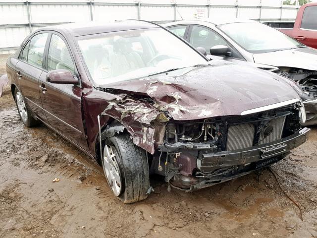 5NPET46C16H061424 - 2006 HYUNDAI SONATA GL BURGUNDY photo 1