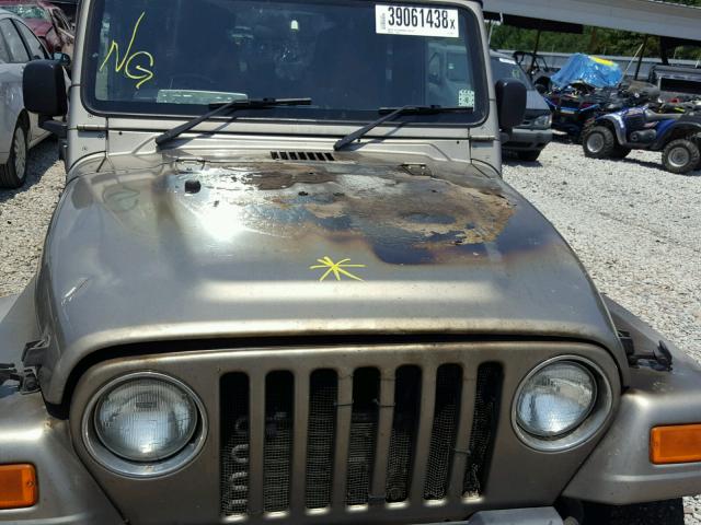 1J4F449S25P387010 - 2005 JEEP WRANGLER / BROWN photo 9